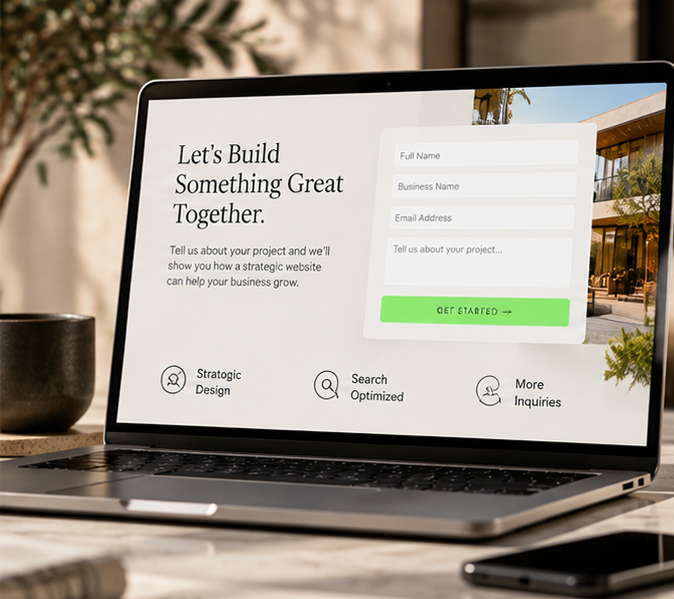 Professional business setting representing website conversion