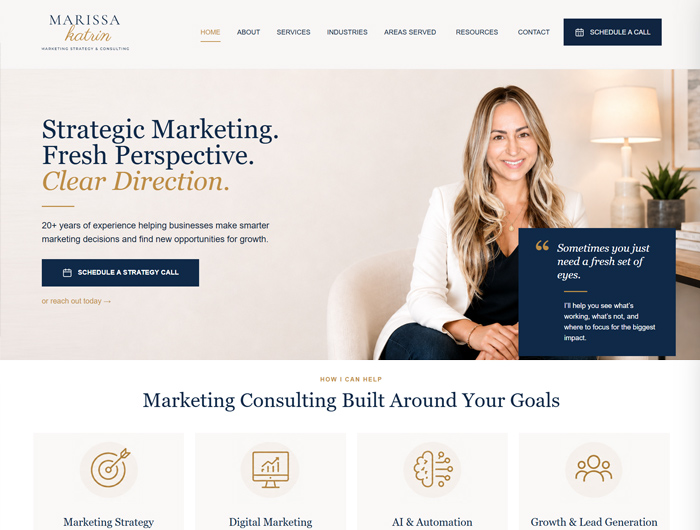 Marissa Katrin Consulting website design