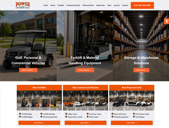 Power Machinery Center website design